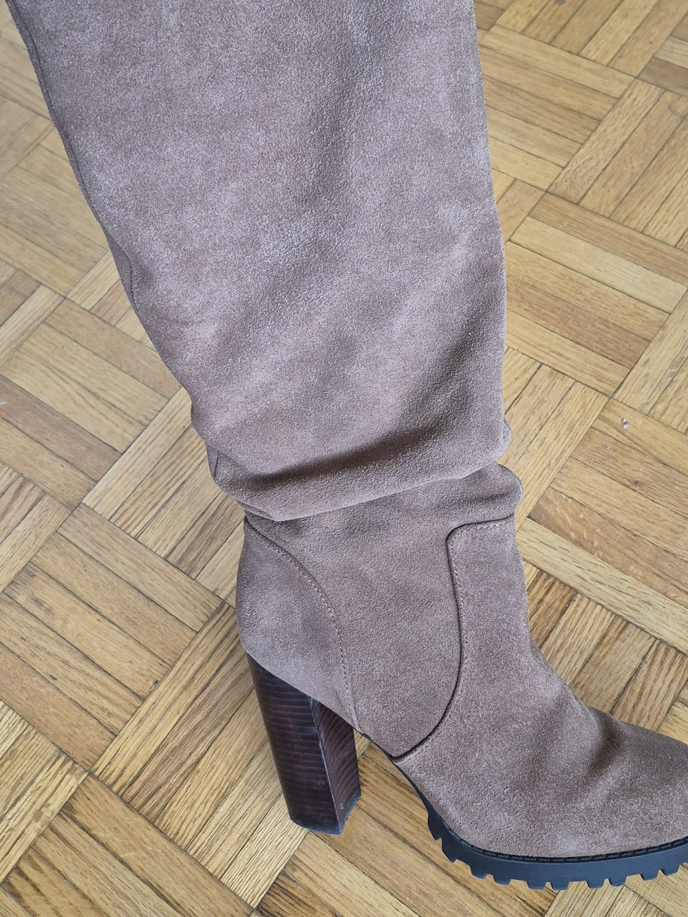 Aldo Tall Slouch Suede Knee Boots in Brown - Picture 5 of 6